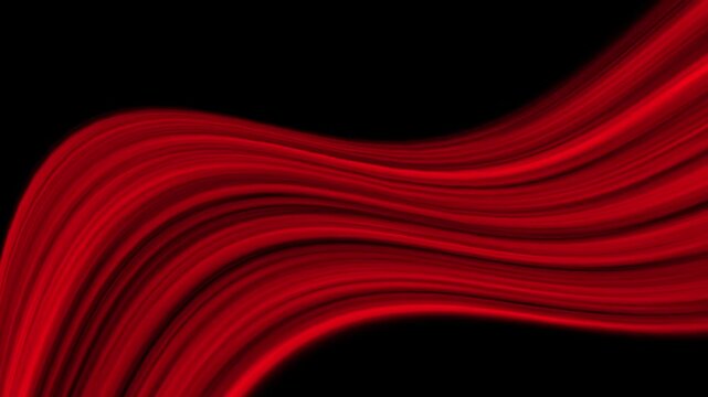 Abstract Crimson Red Air Flow Waves Background Loop,