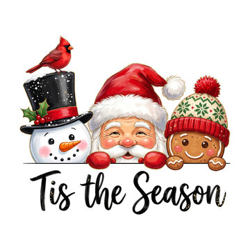 Tis the Season Christmas Santa PNG1