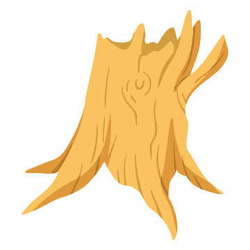 Tree Stump Root Natural Wood Cut Trunk Illustration
