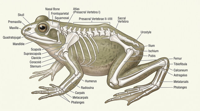 Skeleton of frog