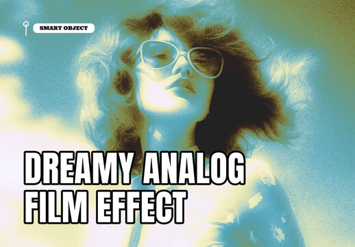 Dreamy Analog Film Photo Effect Template