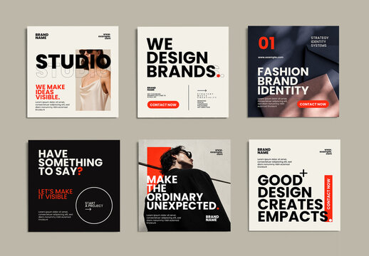 Modern Creative Agency Branding Social Media Post Template