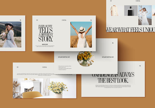 Minimal Fashion Mood Board Presentation Template With Elegant Lifestyle
