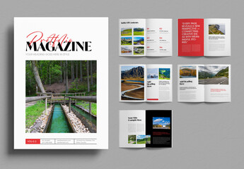 Portfolio Magazine Template with Adventure Photography