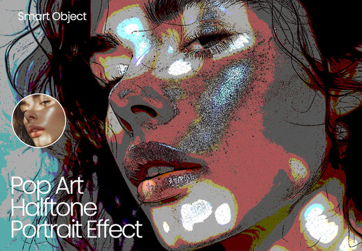 Pop Art Halftone Portrait Effect