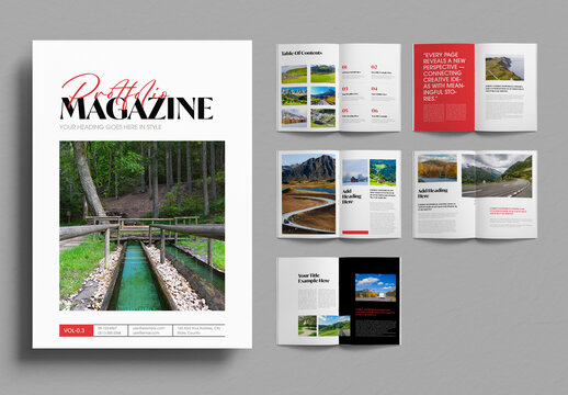 Portfolio Magazine Template with Adventure Photography