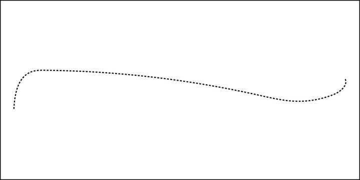 Abstract Hand-Drawn Dotted Line Collection. Dotted Spiral Curve Line. Hand Sketched Curly Border. Curly dotted line. Long dashed hand drawn squiggle.