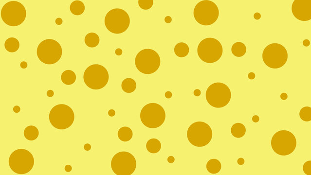 Abstract circles background. Yellow rounded bubbles and abstract curvy shapes. Vector backdrop texture or pattern.