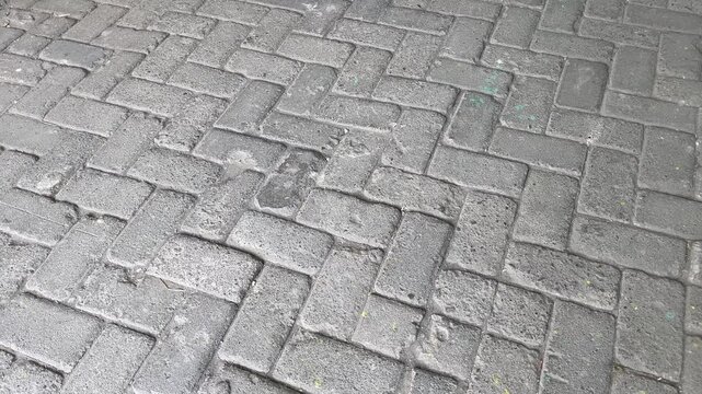 Grey Concrete Paved Roadway Surface Background Footage
