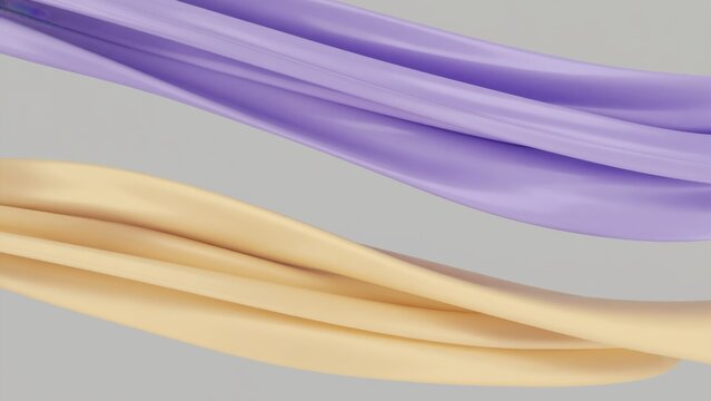 Flowing Abstract Fabric Like Waves In Pastel