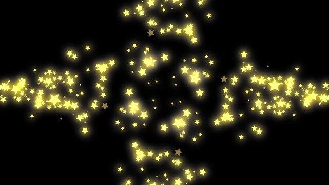 Sparkling star twinkle glitter with white cartoon doodle animation glowing magic sparkle line stars rotating star frame overlay twinkling starburst transition black background 4k video