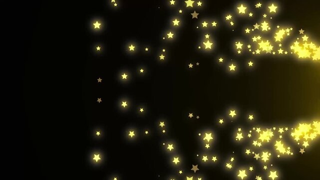Luxury white glitter sparkle line with magical star dust glowing particles twinkling fairy stars smooth light trail transition shimmering bokeh effect on black screen background 4k video