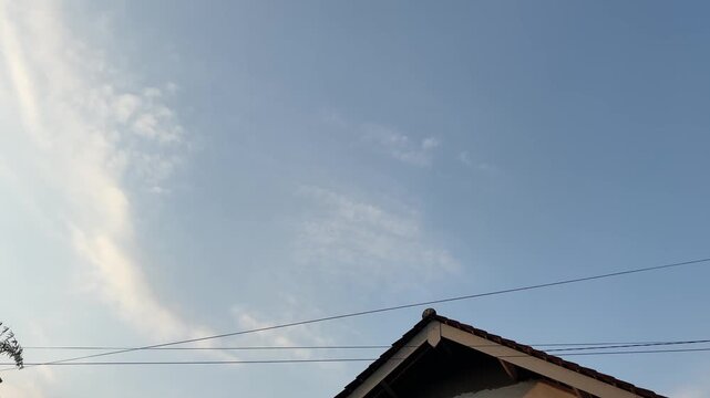 Blue Sky with Soft Clouds and Minimalist Nature Background