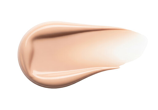 Beige liquid foundation makeup smear on surface