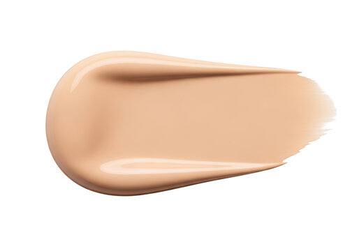 Beige liquid makeup foundation smear on skin
