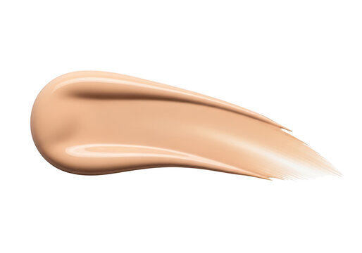 Beige liquid makeup foundation smear on skin