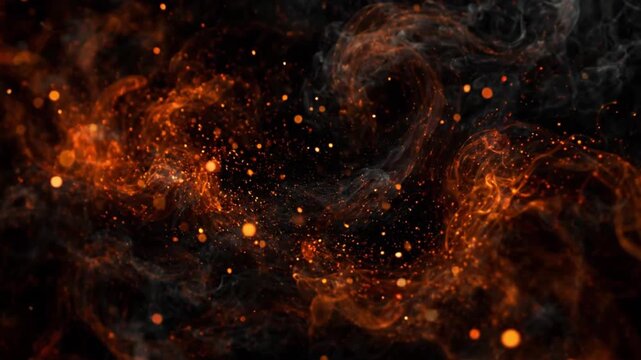 Cosmic nebula explosion with glowing gas clouds in deep space