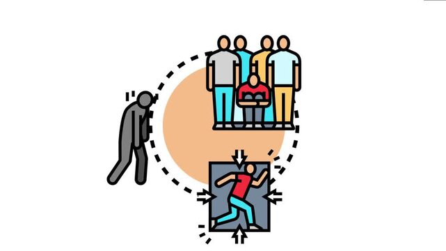People engaging in narrative therapy, gradually reducing anxiety and phobia symptoms through social interaction, storytelling, and exposure