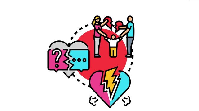 People working together to resolve difficult communication and emotional conflict, supporting a child and healing relationships after a period of dispute