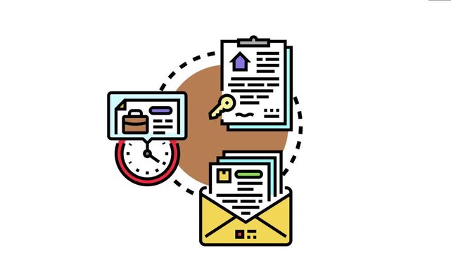 Contract conditions circle essential elements for successful agreements, including property terms, financial considerations, and timely communication for legal and business commitments