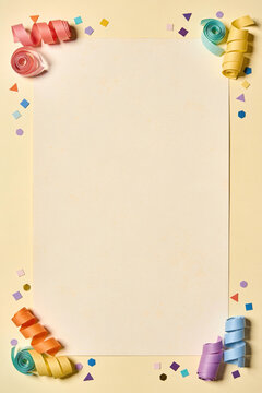 frame with colored pencils