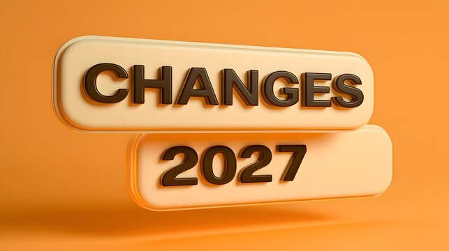 3D 2027 image in oreng color
