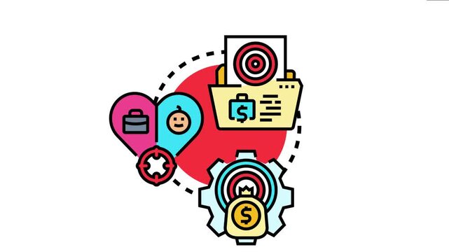 Conceptual depicting diverse goal types, including career, family, growth, financial planning, and organizational objectives, interconnected within a strategic framework for achievement