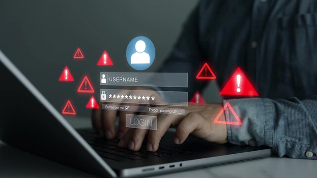 Cybersecurity alert notification.Protect profiles from hacks. Strong passwords, MFA, and monitoring prevent cyber attacks, credential theft and unauthorized access.	