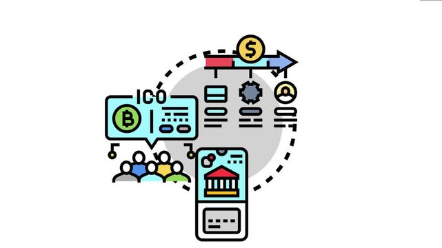 Multinational transaction funding using financial technologies, blockchain systems, and initial coin offerings represents a global concept for investment and secure digital banking operations
