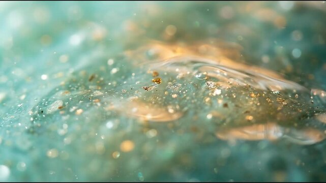 Luxury ceramic pigment development appears as a soft abstract field of translucent pale turquoise