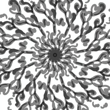 seamless pattern with flowers  isolated on white background