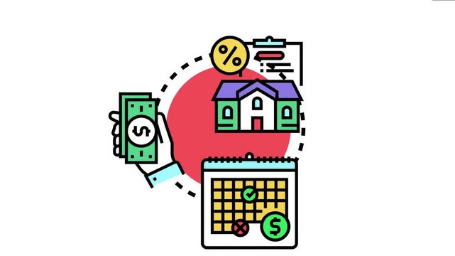 Mortgage preapproval process leading to homeownership, involving loan application documents, interest rate calculation, and payment scheduling for real estate finance