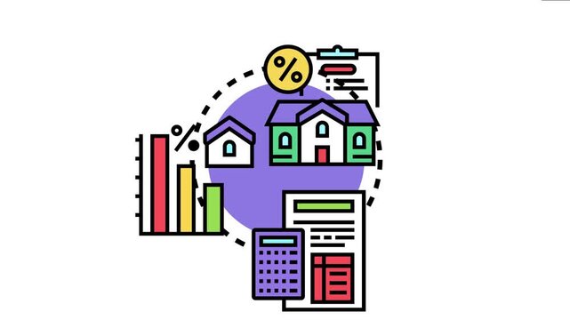 Mortgage interest tax credit process showing home ownership benefits calculating financial deduction from property expenses and loan repayments
