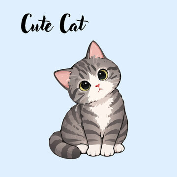cute cat fot t-shirt sablon
