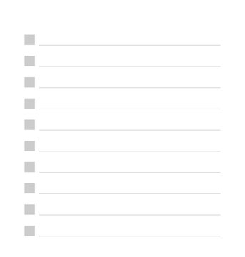 Blank Paper Sheet with Lines and Checkboxes Isolated on Transparent Background