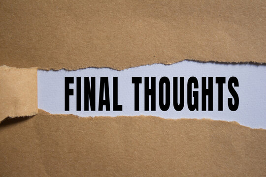 Final thoughts text concept photo