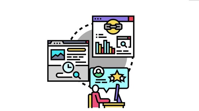 Person optimizing online strategy by monitoring various social media platforms, analyzing data, tracking user engagement, and managing reputation through comprehensive digital dashboards