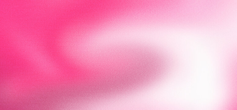 Abstract gradient hot pink and white background stock with grain noise texture