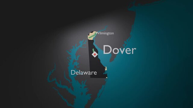 Delaware State 3D Map Tech Animation