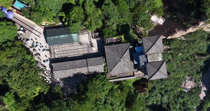 Observation elevator at mountain of Zhangjiajie Wulingyuan National Park,China