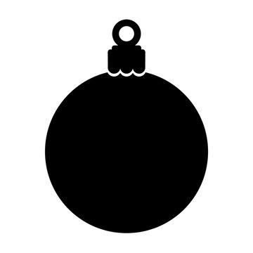 Ornament ball svg cut file. Isolated vector illustration.