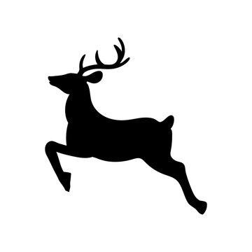 Deer svg cut file. Isolated vector illustration.