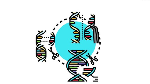 Molecular genetics editing displaying complex dna helical structures undergoing precise manipulation with cutting and splicing elements, symbolizing advanced biotechnology and scientific research