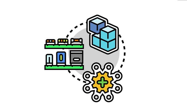 Modular component architecture structure forming a system for software development and design. Visualizing the process of assembling. Integrating