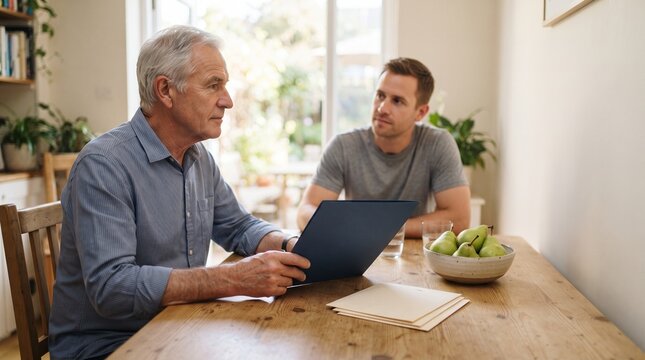 Older father considers household retirement plans