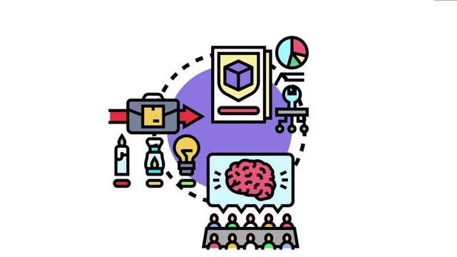 Business professionals collaborating at a meeting, generating creative ideas for modern product development, encompassing research, strategy, and successful implementation of solutions