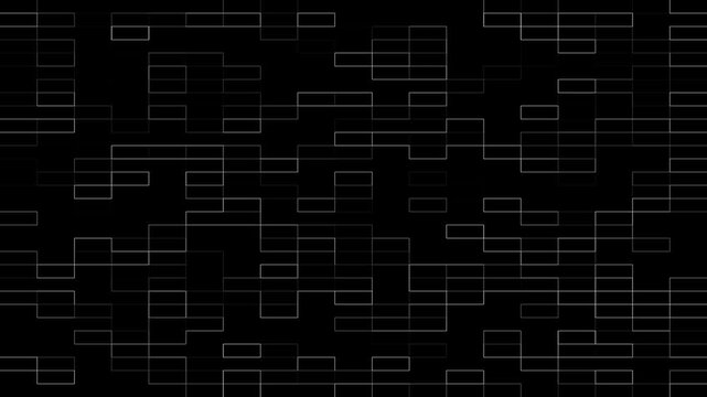 Dark abstract technical geometric grid background loop 