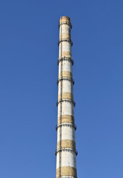 Old chimney of thermal power plant (TES) in Chisinau