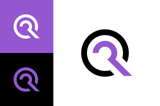 Letter Q, digital alphabet cyber logo font, multi colored symbol Q made lines, vector illustration 10EPS