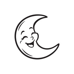 The crescent moon smiles. © HardWork